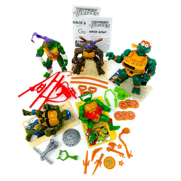 playmates toys Other - Playmates TMNT Action Figure Lot VTG Next Mutation Storage Shell Head Droppin‎